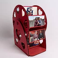 HediyecinHeryerde - Kişiye Özel Ahşap Resimli Değirmen Dönme Dolap Çerçevesi