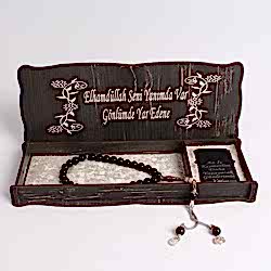 HediyecinHeryerde - Kişiye Özel Eskitme Hediye Kutusu Ahşap Zippo Çakmak Beyrut Siyah Tesbih Kombin Kutusu