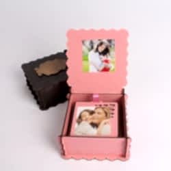 HediyecinHeryerde - Kişiye Özel Fotoğraflı Hediye Kutulu Kırımlı Fotoğraf Çerçevesi