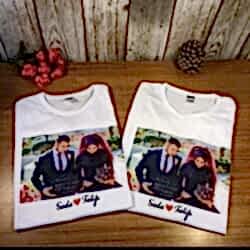 HediyecinHeryerde - Resimli Ve İsim Baskılı Sevgili Tişört Kombini