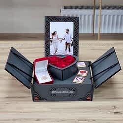 HediyecinHeryerde - Resimli Çerçeveli Kolye Hediye Kutusu Kombini