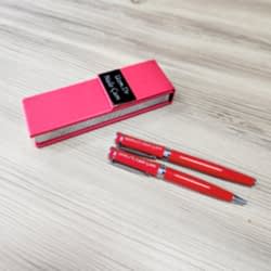 HediyecinHeryerde - Kişiye Özel Baskılı Lüks Kırmızı Kalem Seti