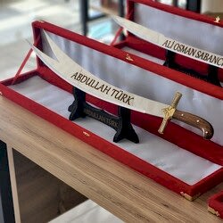 HediyecinHeryerde - Dekoratif 70 cm Çelik Yapım Zülfikar Kılıcı