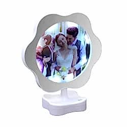 HediyecinHeryerde - Kişiye Özel Dekoratif Led Işıklı Papatya Resimli Sihirli Ledli Ayna